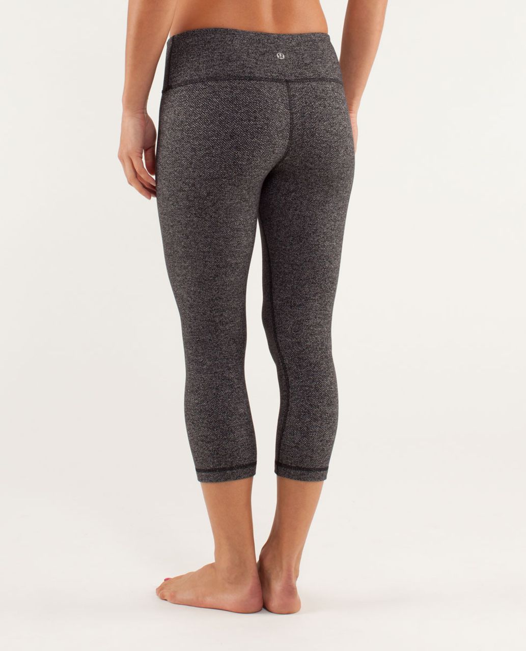 Lululemon Wunder Under Pant (Print) - Heathered Herringbone Heathered Black  Black - lulu fanatics