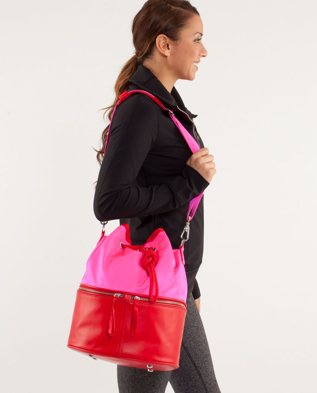 Lululemon Method Bag - Raspberry Glo Light / Fiery Red