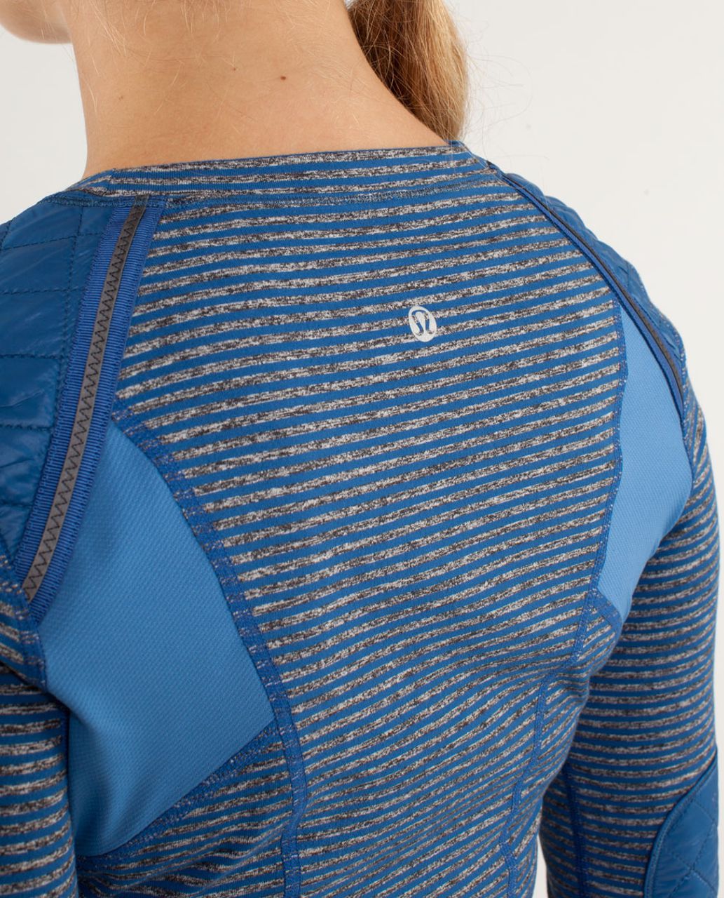 Lululemon Run: Ice Queen Long Sleeve - Slope Stripe Limitless Blue