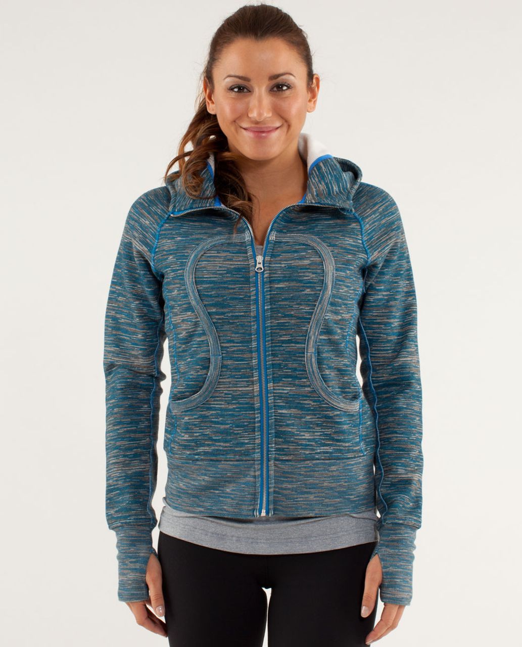 Lululemon Scuba Hoodie *Stretch - Wee Are From Space Printed Polar Cream Beaming Blue