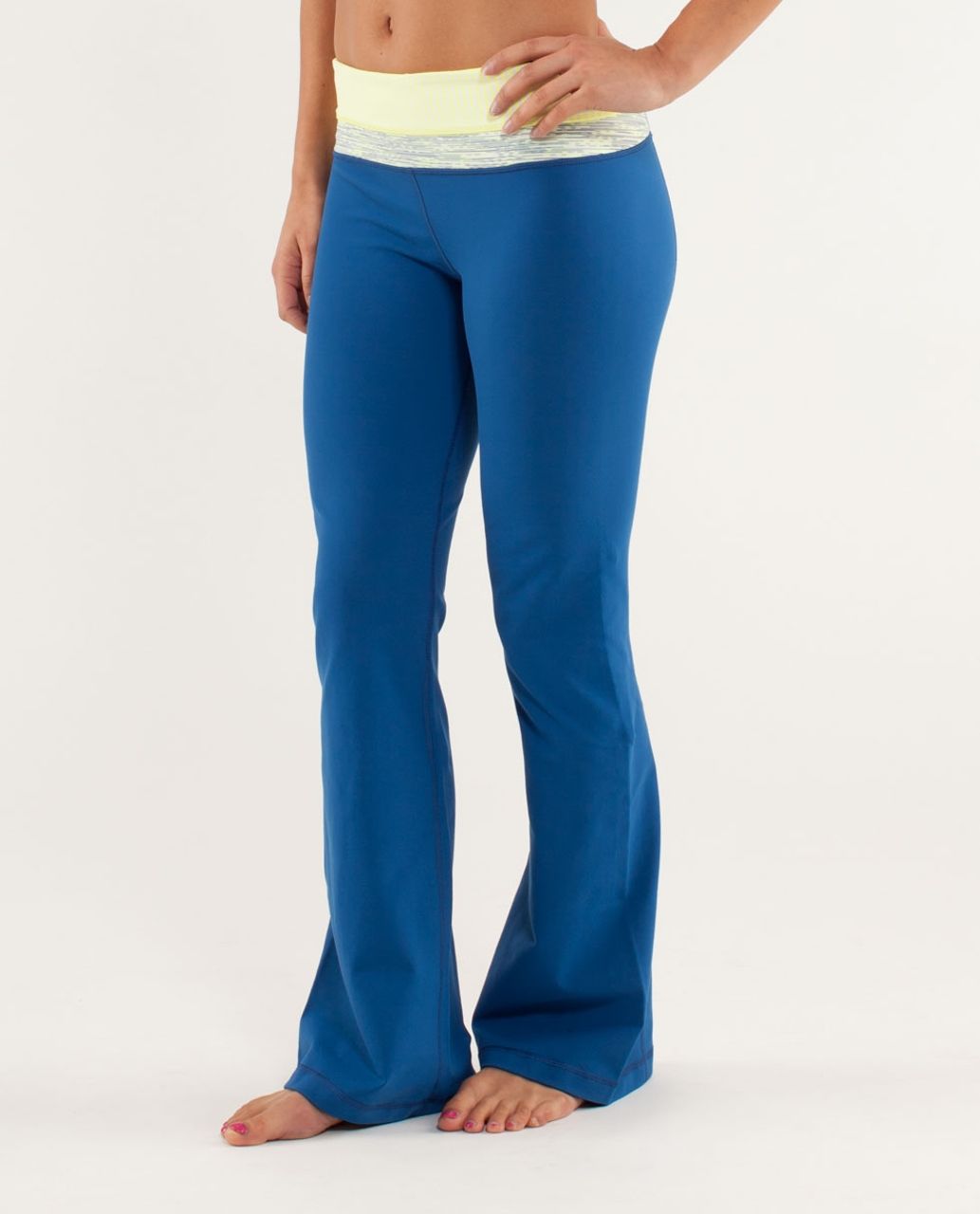 Lululemon Groove Pant *Slim (Tall) - Limitless Blue / Slope Stripe Polar Cream Clarity Yellow / Wee Are From Space Polar Crea