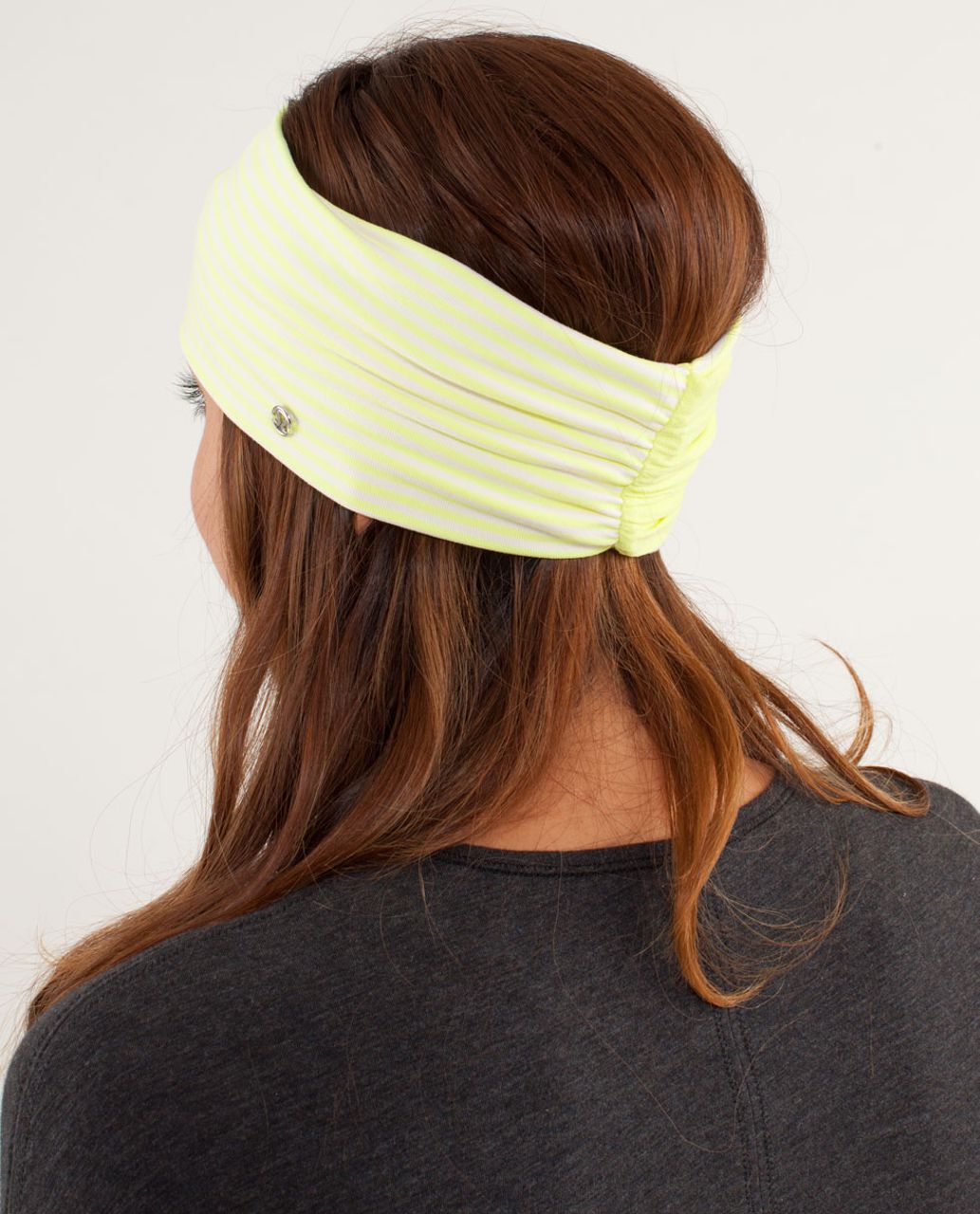 Lululemon Post Headstand Headhugger - Slope Stripe Clarity Yellow / Clarity Yellow