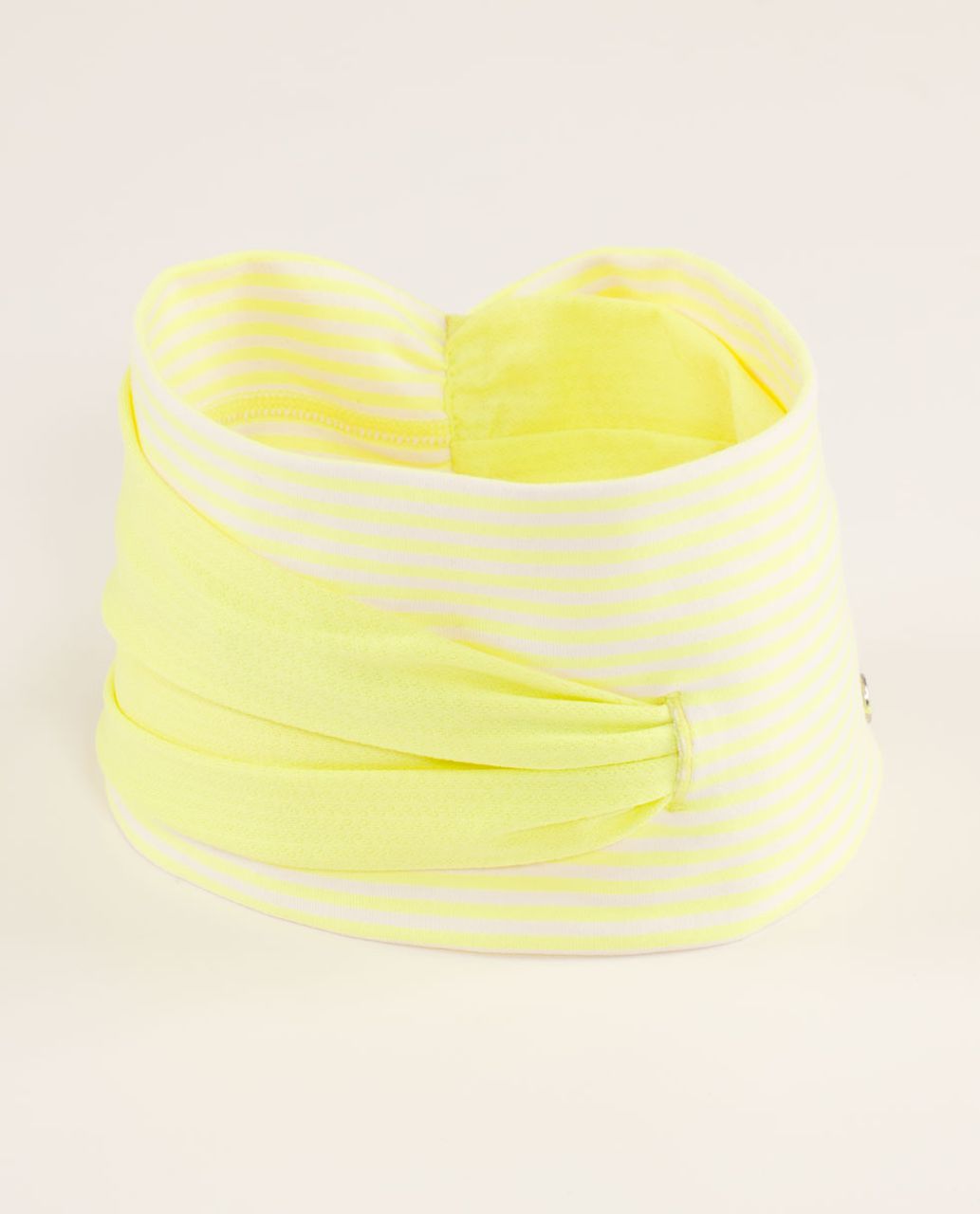 Lululemon Post Headstand Headhugger - Slope Stripe Clarity Yellow / Clarity Yellow