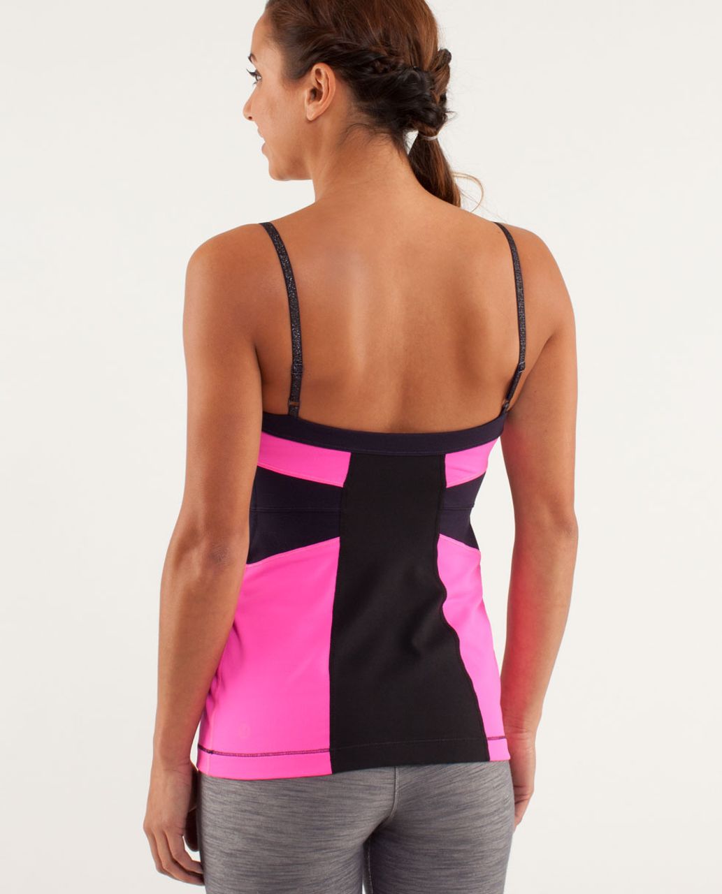 Lululemon Elongate Tank - Black / Raspberry Glo Light / Black Swan