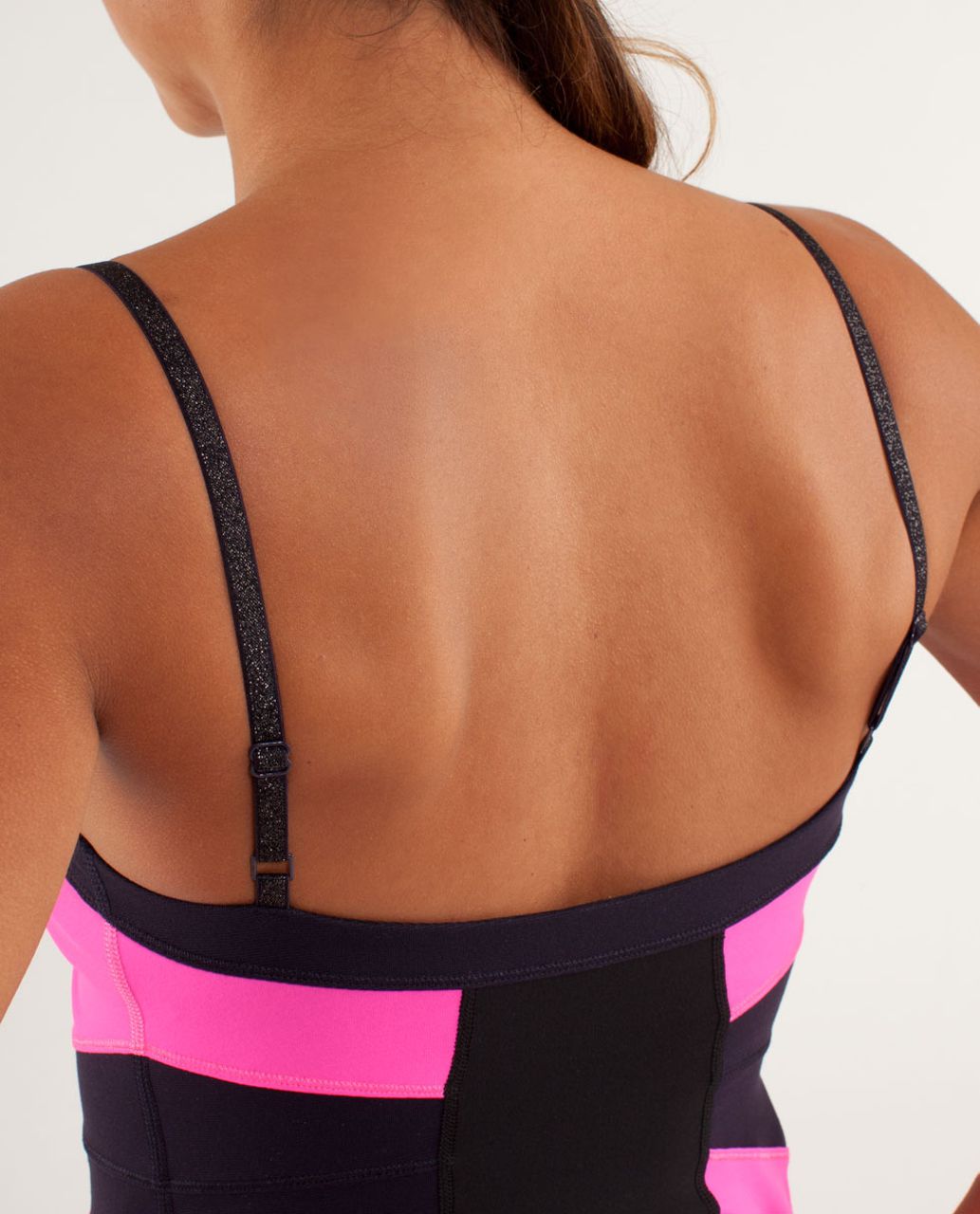 Lululemon Elongate Tank - Black / Raspberry Glo Light / Black Swan