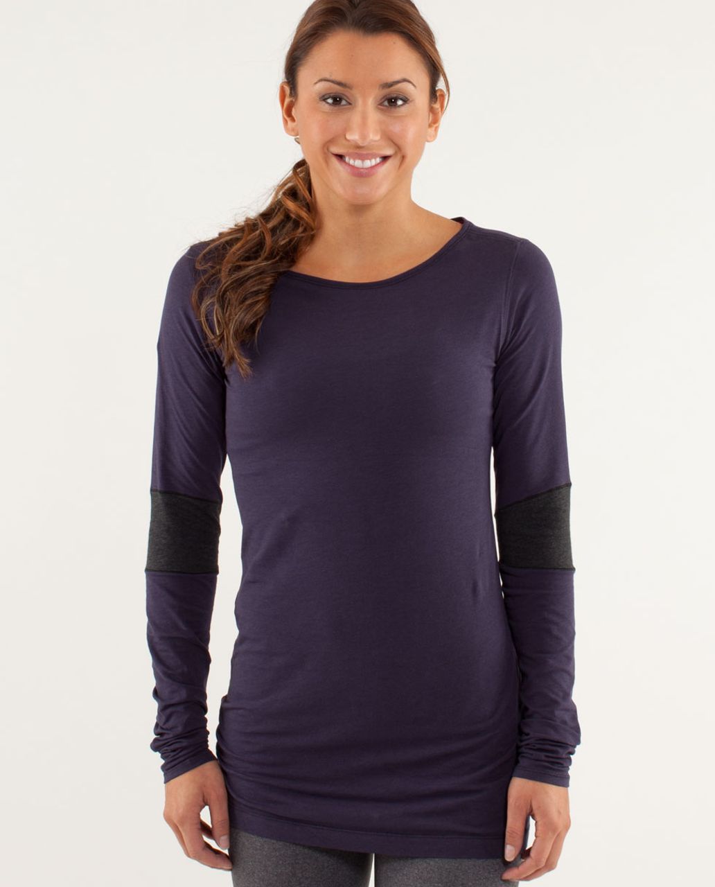 Lululemon Devotion Long Sleeve Tee - Black Swan / Heathered Black