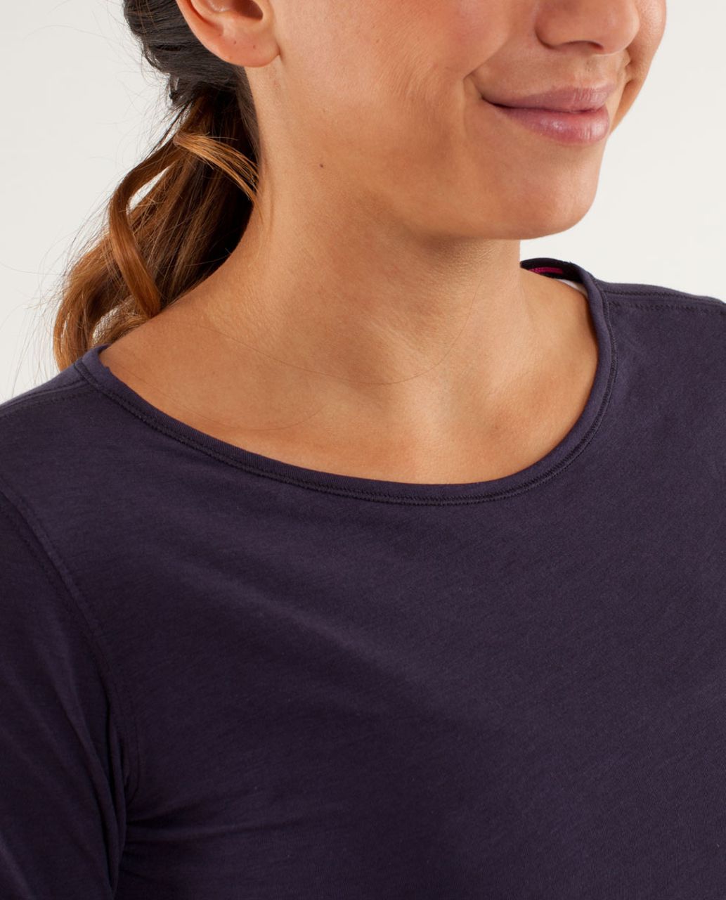 Lululemon Devotion Long Sleeve Tee - Black Swan / Heathered Black