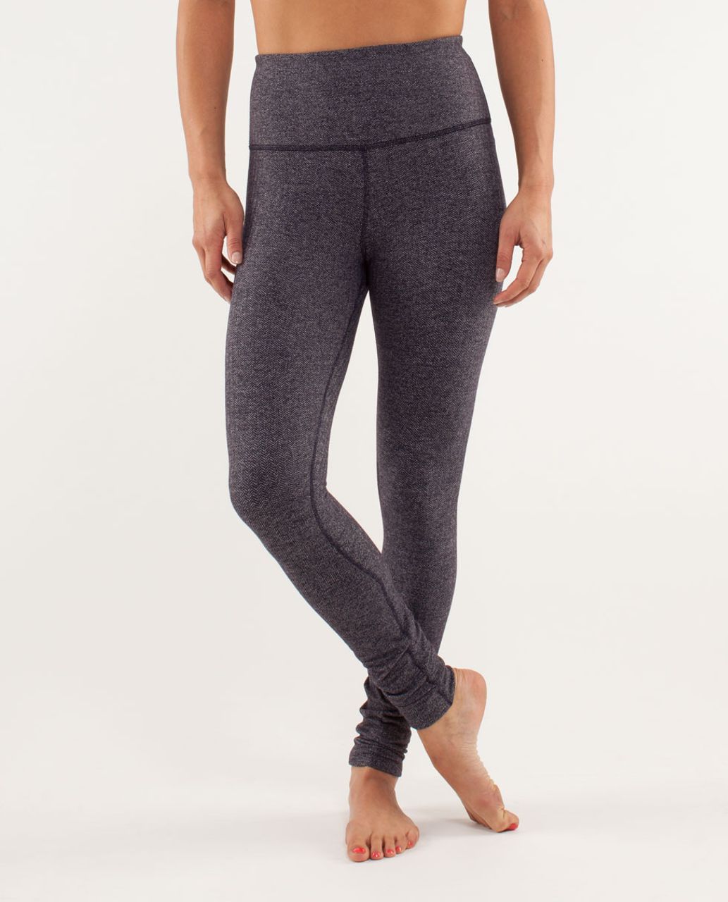 Lululemon Wunder Under Pant *High Rise - Herringbone Black Swan / Black Swan