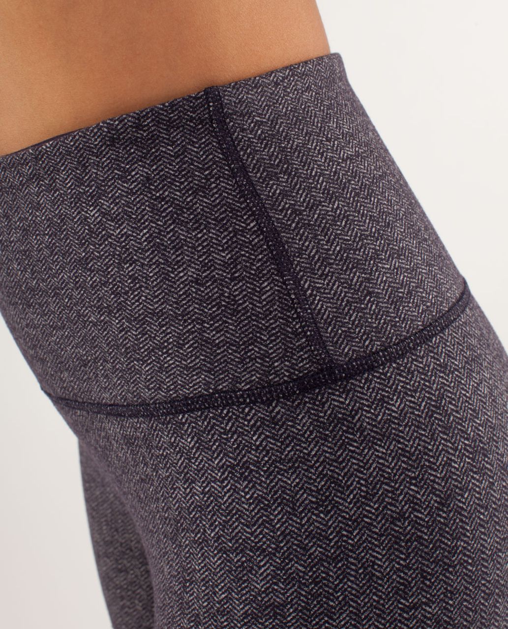 G80 LULULEMON Herringbone High Rise Wunder Under Leggings Size 4 Black Swan  Navy 