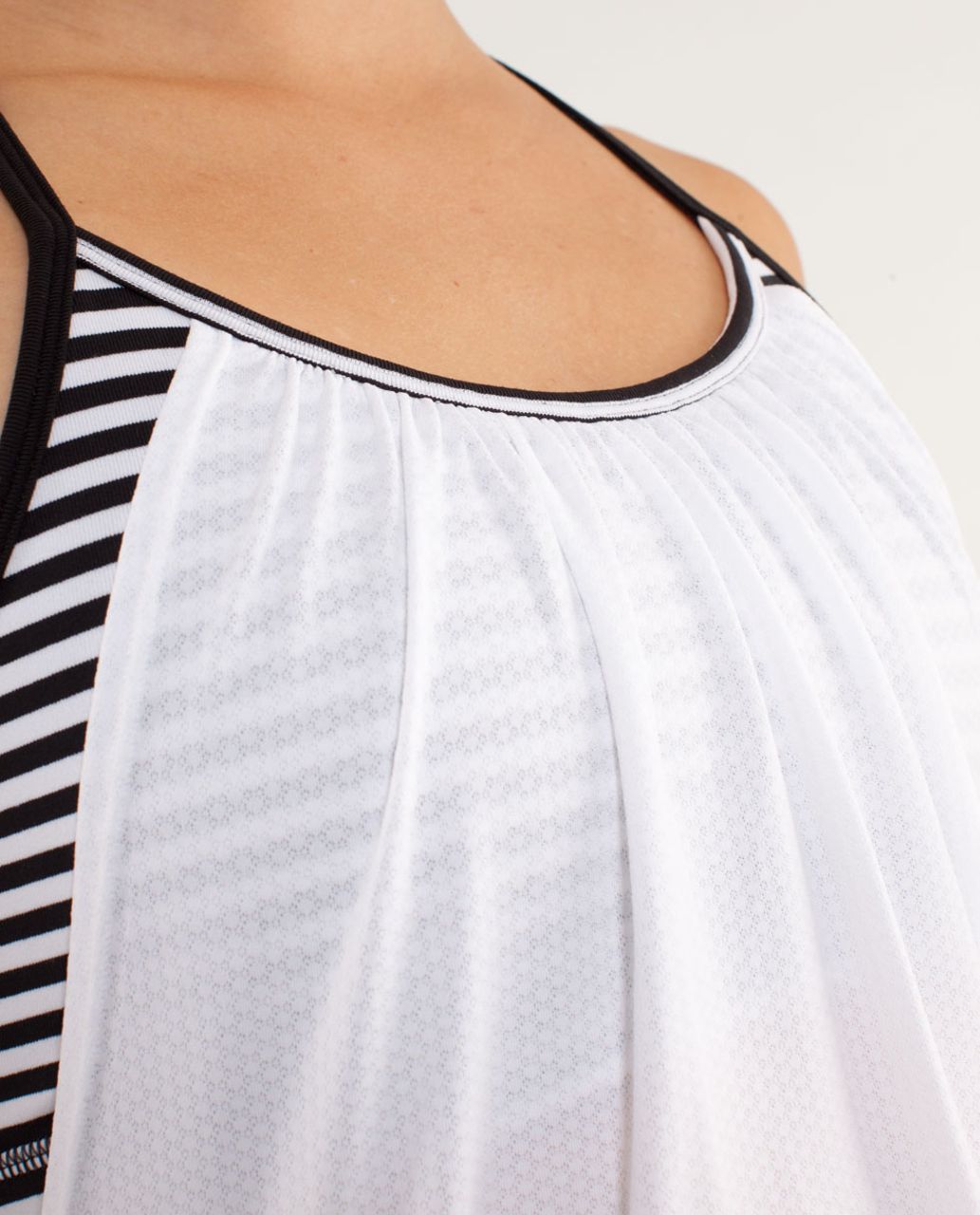 Lululemon No Limits Tank - White / Classic Stripe Black White / Black