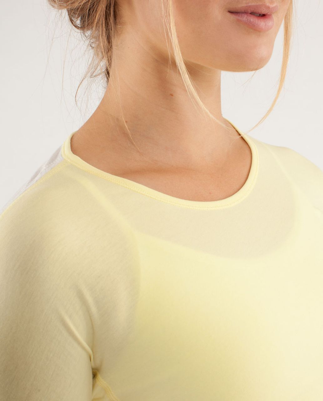 Lululemon Devotion Short Sleeve Tee - Clarity Yellow / Heathered Polar Cream