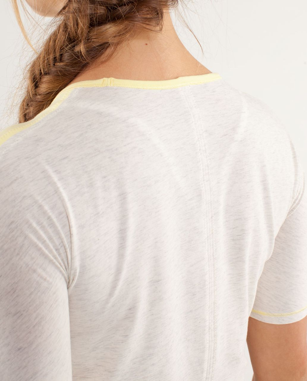 Lululemon Devotion Short Sleeve Tee - Clarity Yellow / Heathered Polar Cream