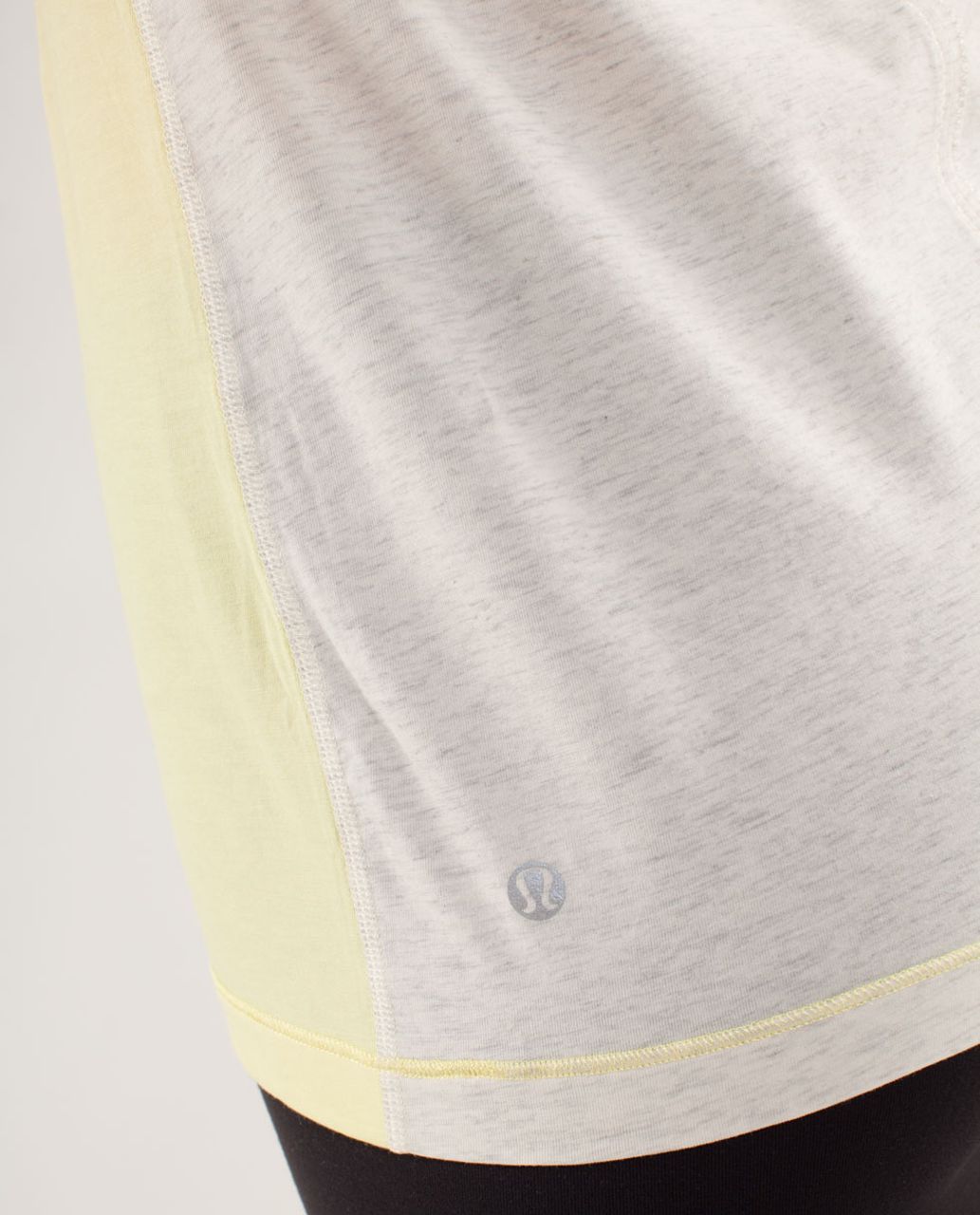 Lululemon Devotion Short Sleeve Tee - Clarity Yellow / Heathered Polar Cream