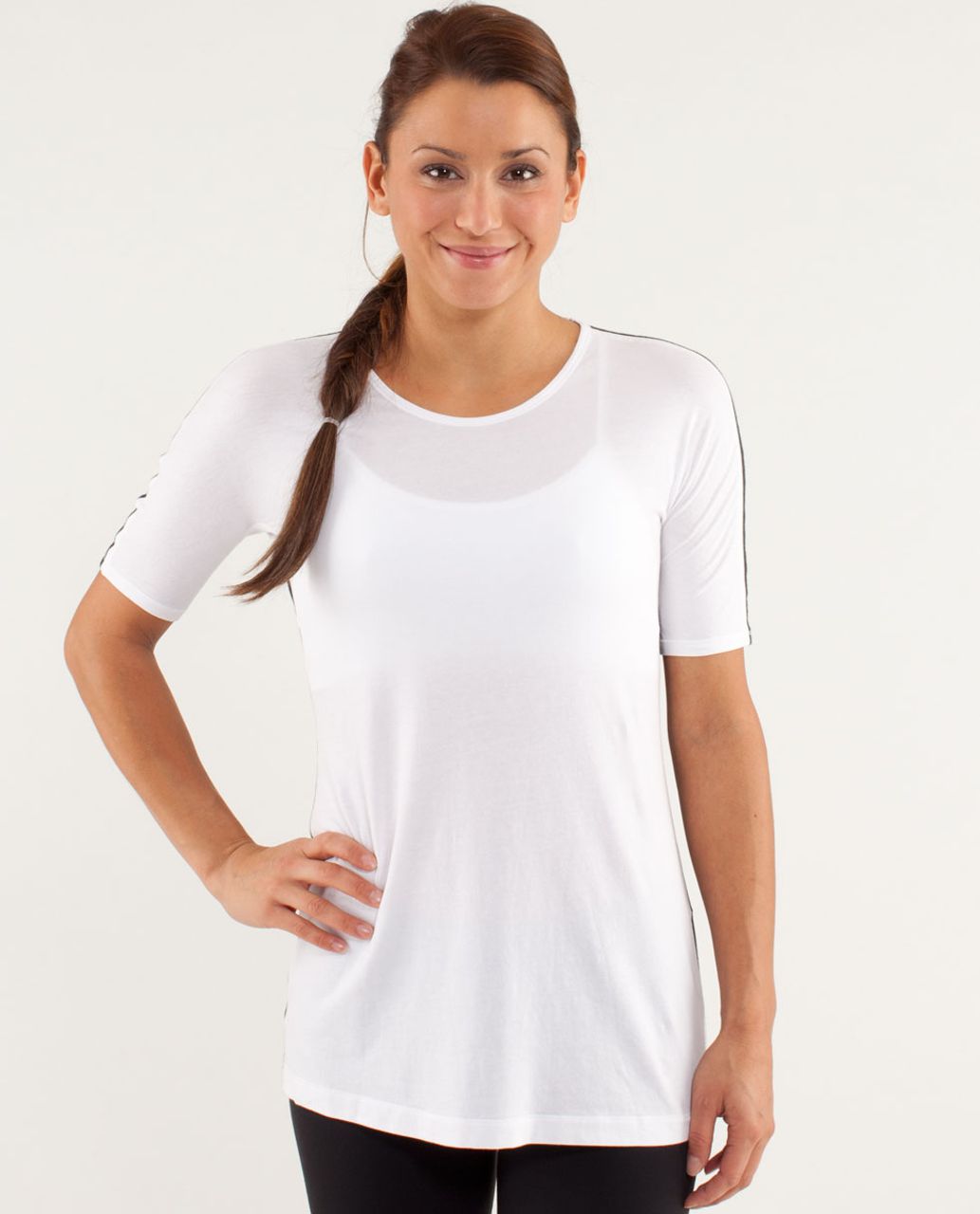 Lululemon Devotion Short Sleeve Tee - White / Heathered Black