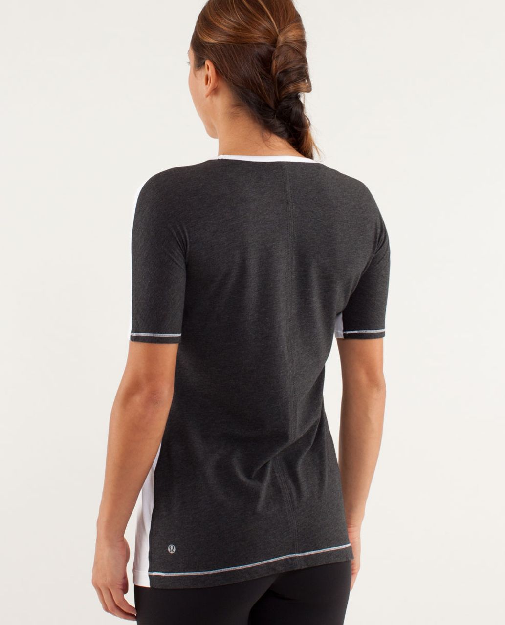 Lululemon Devotion Short Sleeve Tee - White / Heathered Black