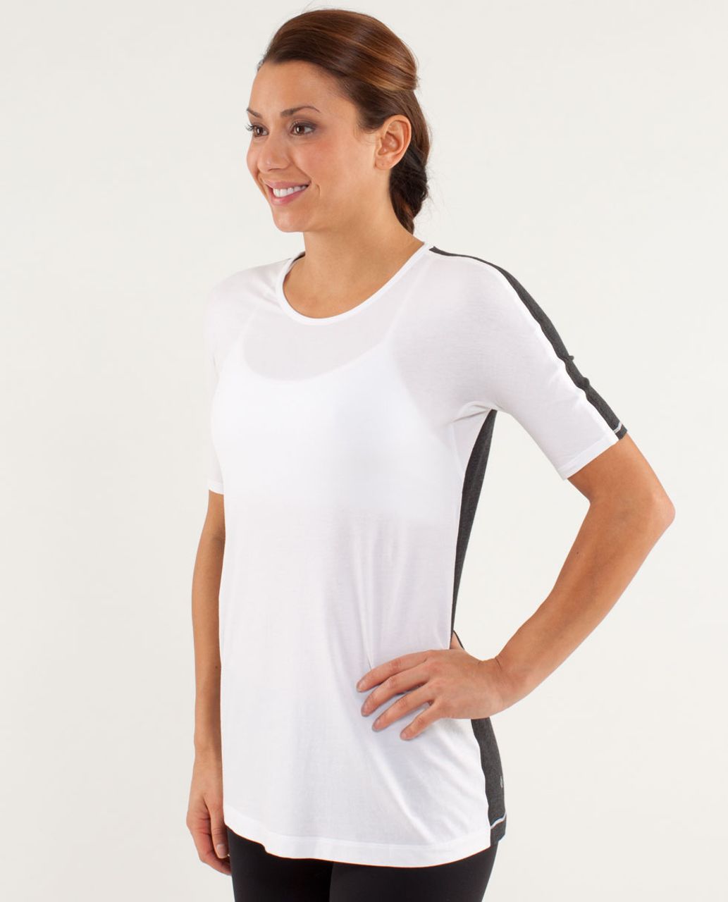 Lululemon Devotion Short Sleeve Tee - White / Heathered Black