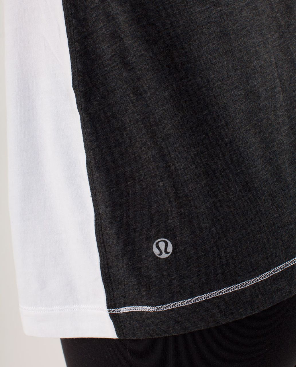 Lululemon Devotion Short Sleeve Tee - White / Heathered Black