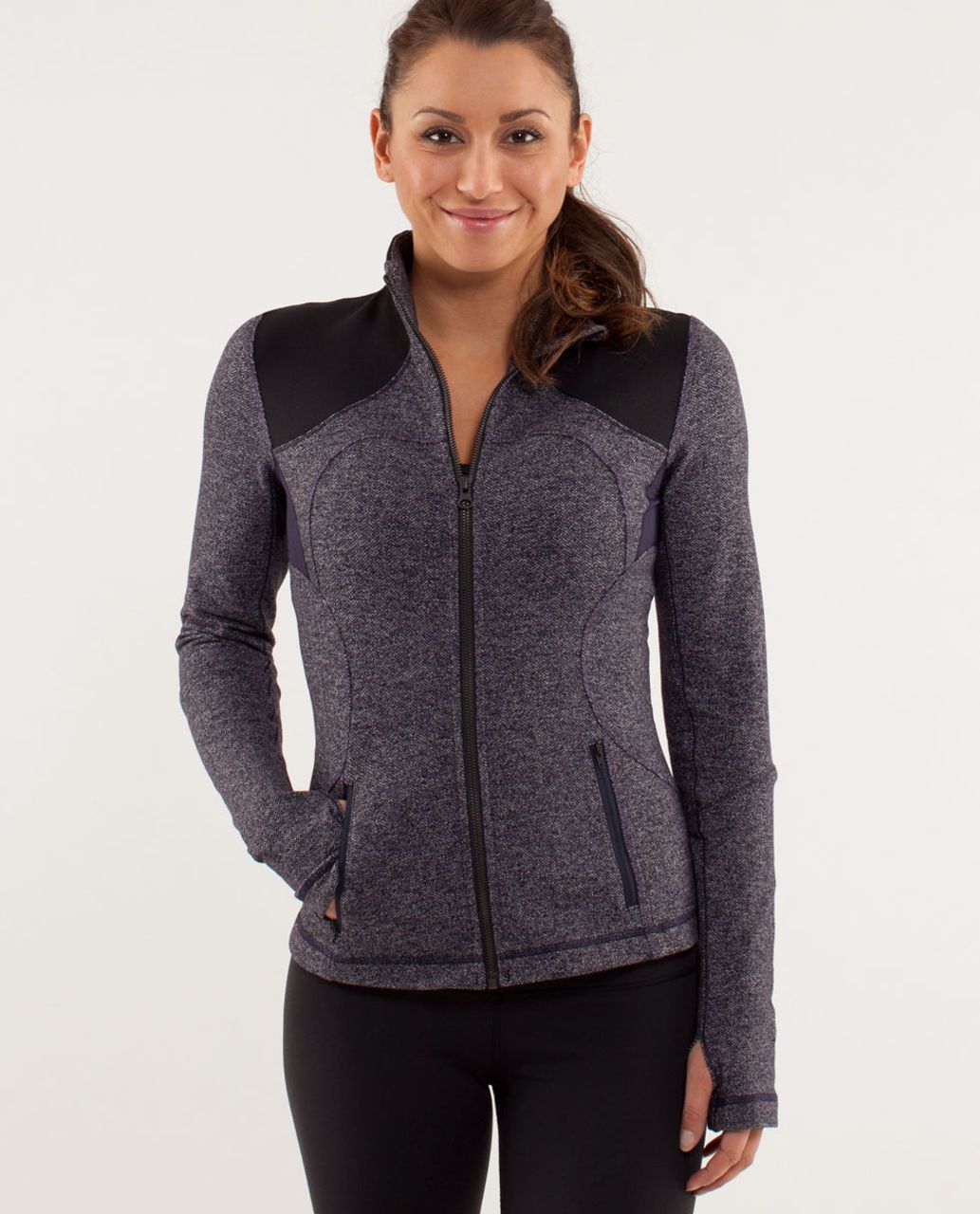 Lululemon Forme Jacket *Herringbone - Herringbone Black Swan / Black / Black Swan