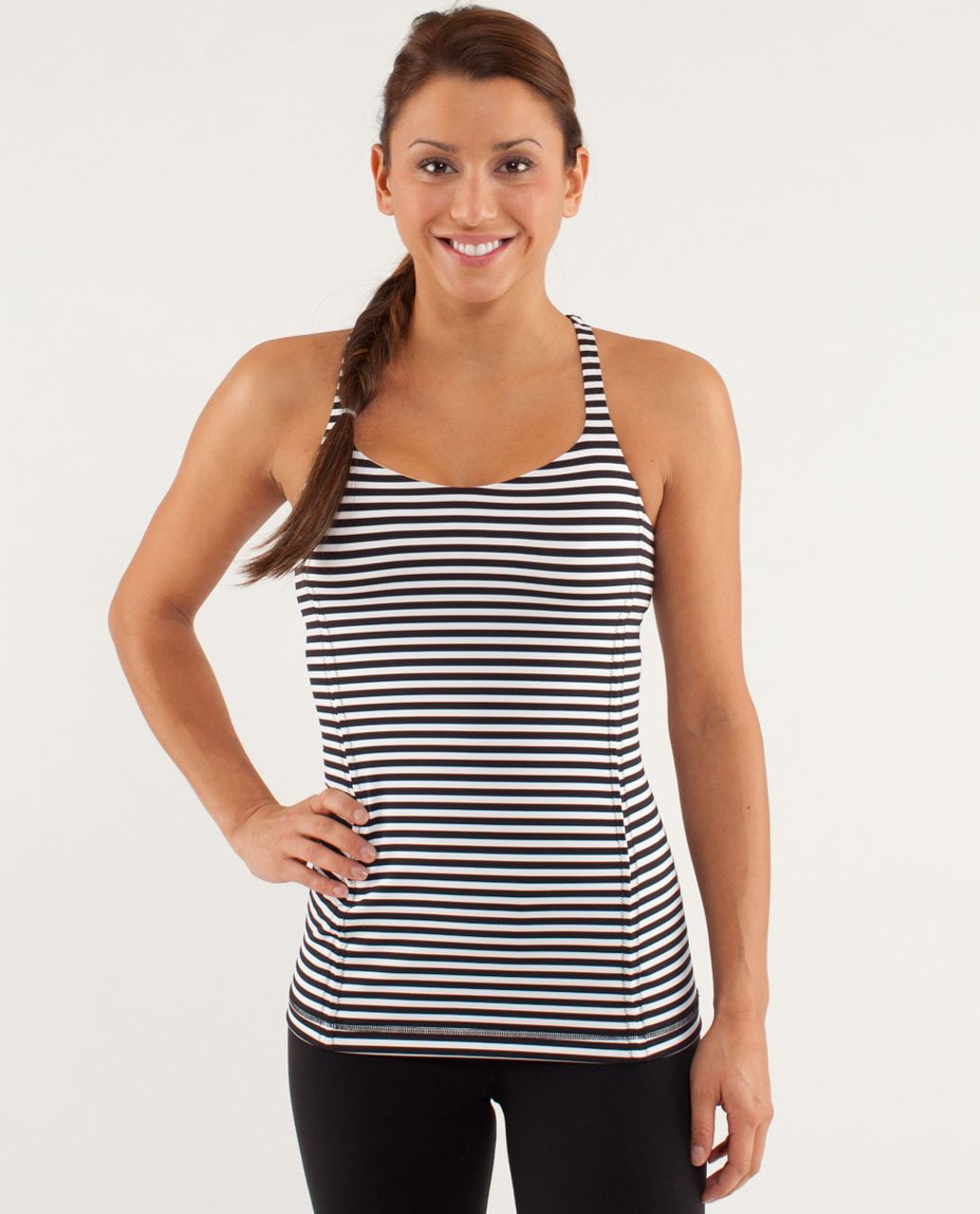 Lululemon Free To Be Tank - Classic Stripe Black White - lulu fanatics