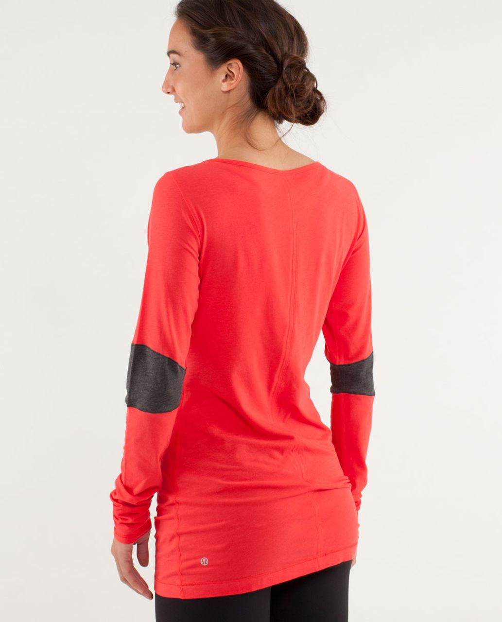 Lululemon Devotion Long Sleeve Tee - Love Red / Heathered Coal