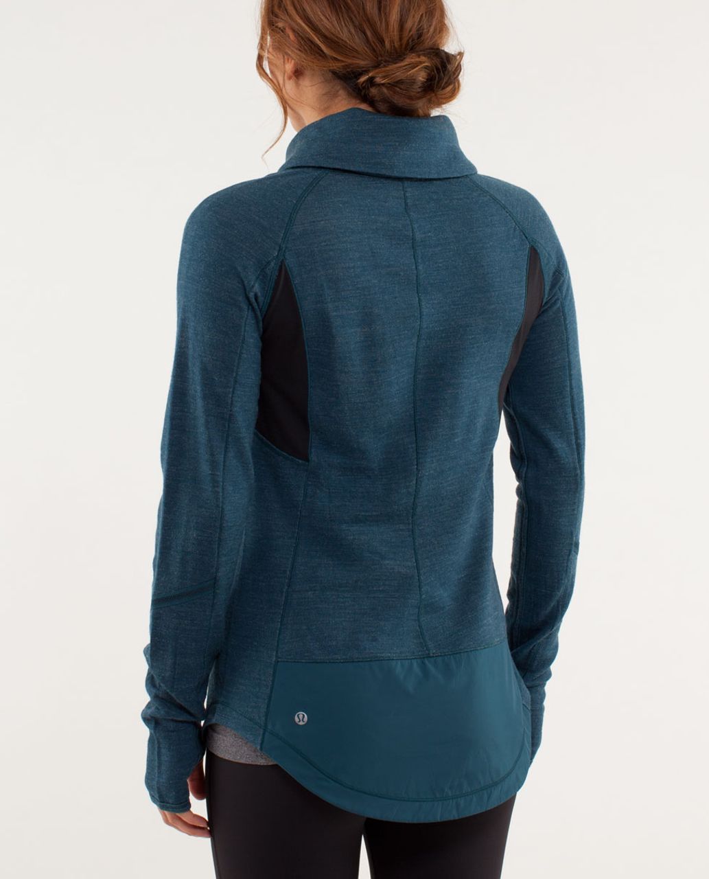 Lululemon Run:  Pitter Patter Pullover - Alberta Lake / Black