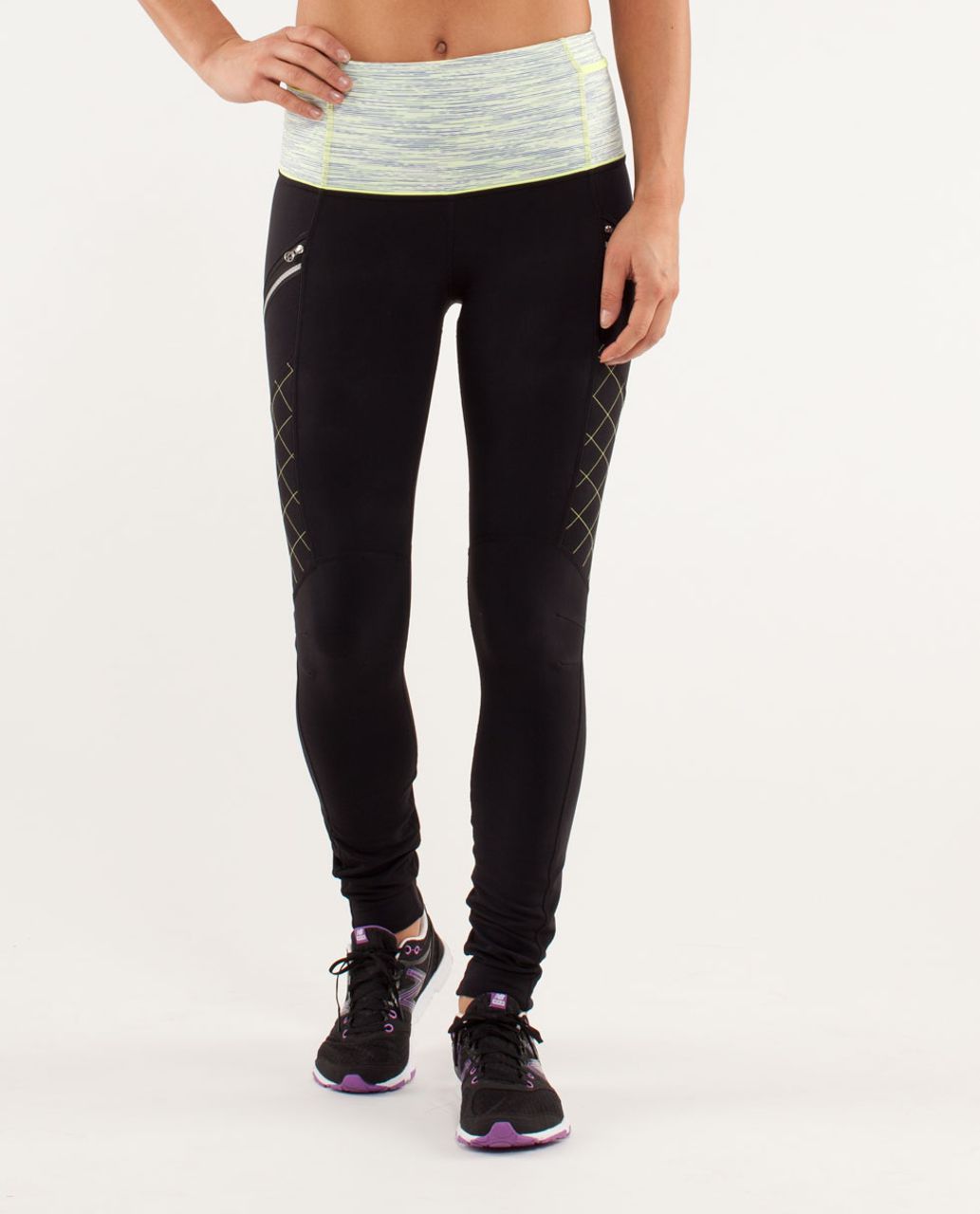 Lululemon Run: Toasty Tech Tight - Black / Wee Are From Space