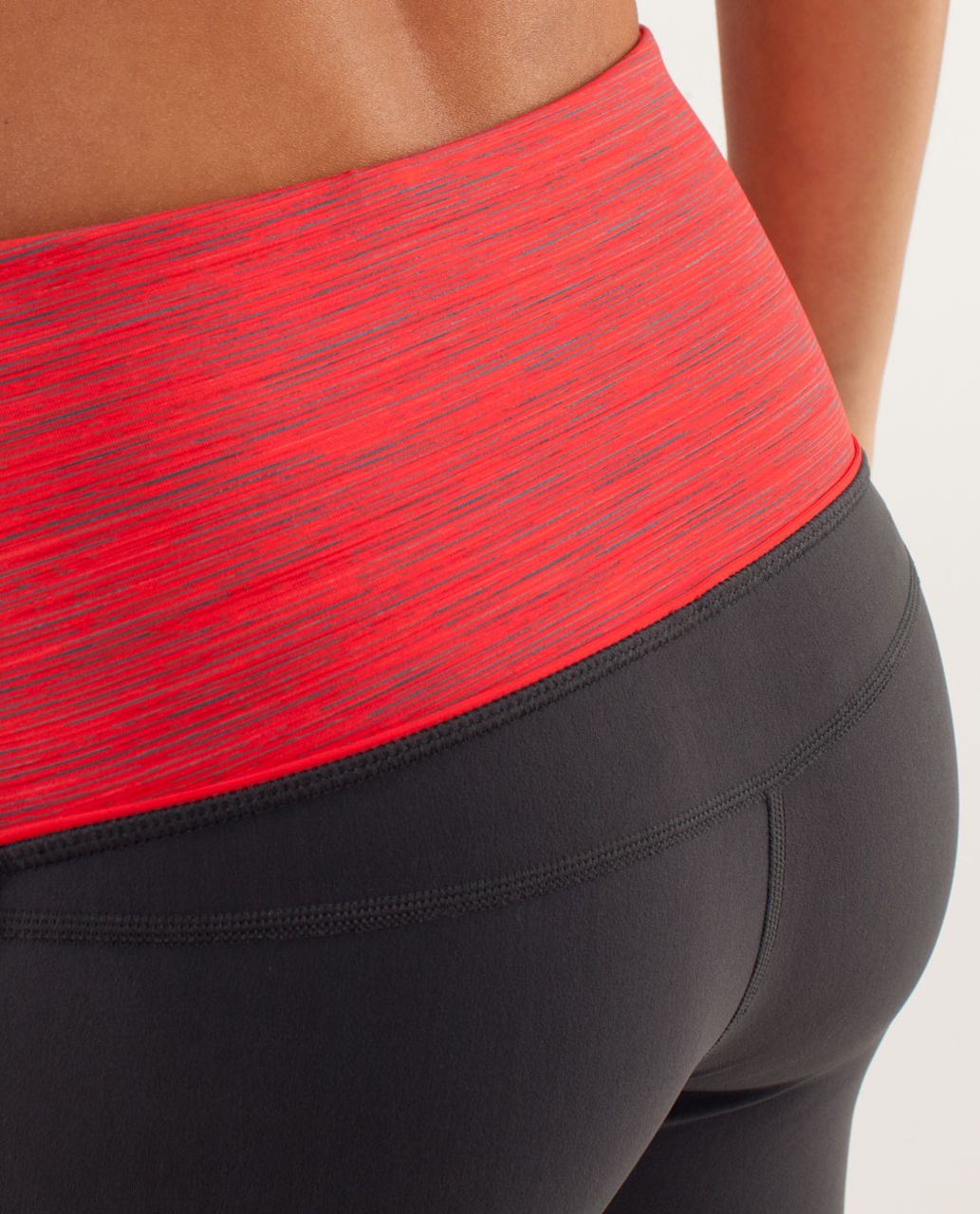 Lululemon Run:  Toasty Tech Tight - Deep Coal / Wee Are From Space Love Red Coal