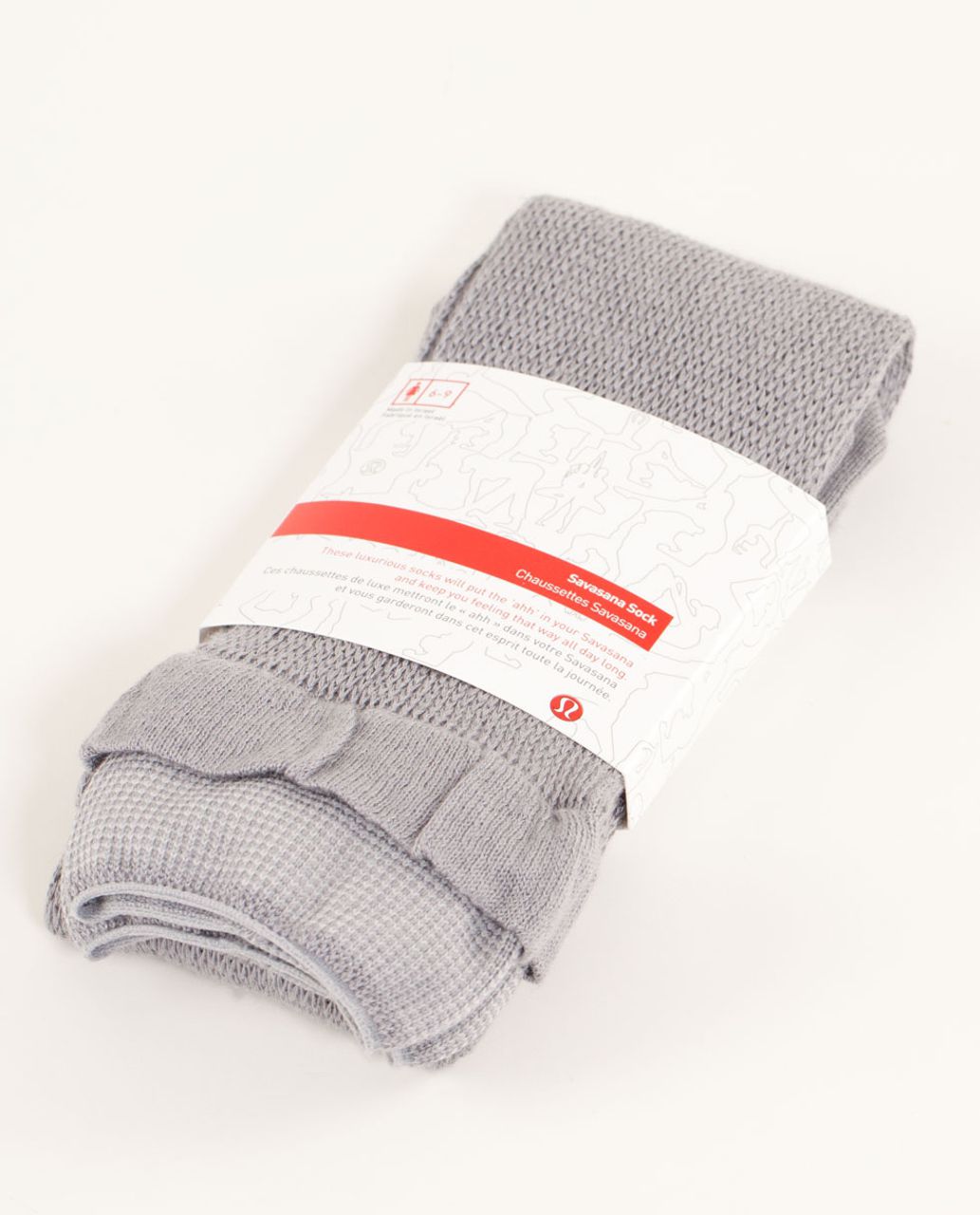 Lululemon Savasana Sock - Silver Slate / Polar Cream