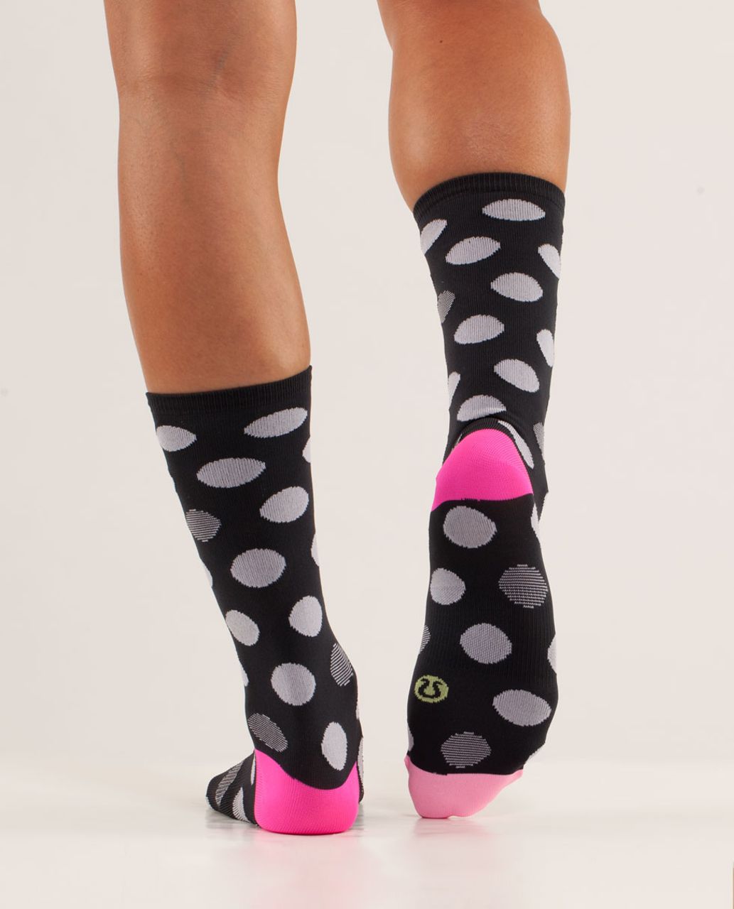 Lululemon Women's Run For A Latte Sock - Striped Dot Deep Coal