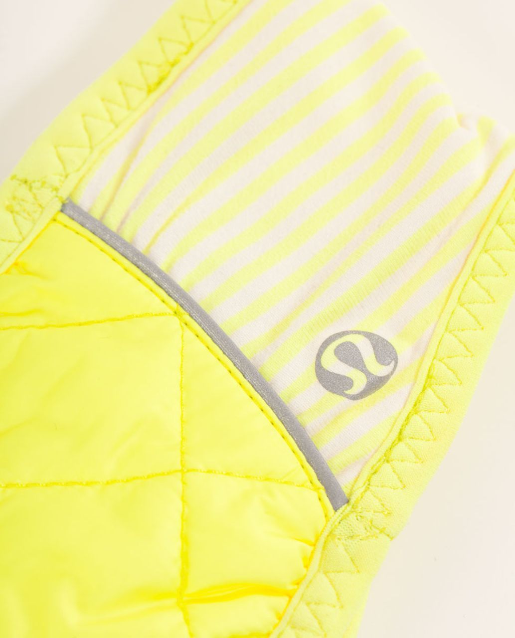 Lululemon What The Fluff Ear Warmer - Clarity Yellow / Slope Stripe Polar Cream Clarity Yellow