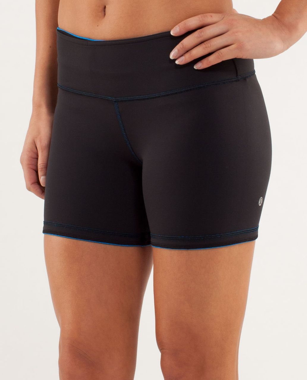 Lululemon Reverse Groove Short (Regular) - Beaming Blue / Black - lulu ...