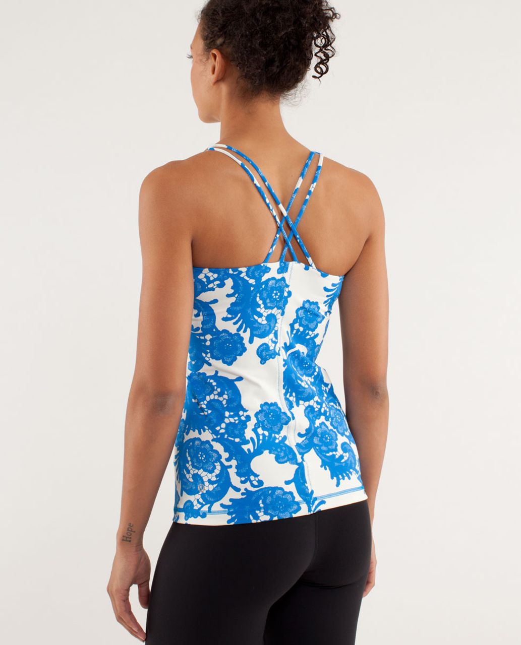 Lululemon Free To Be Tank - Laceoflage Polar Cream Beaming Blue