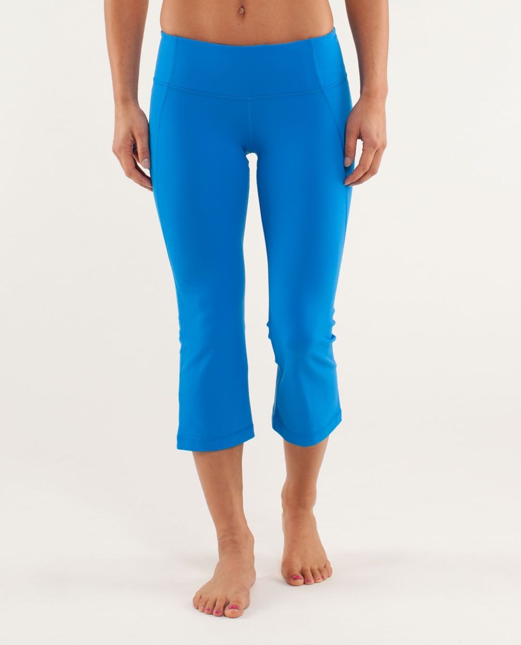 Lululemon Gather & Crow Black Stripe Slit Crop Leggings Women's