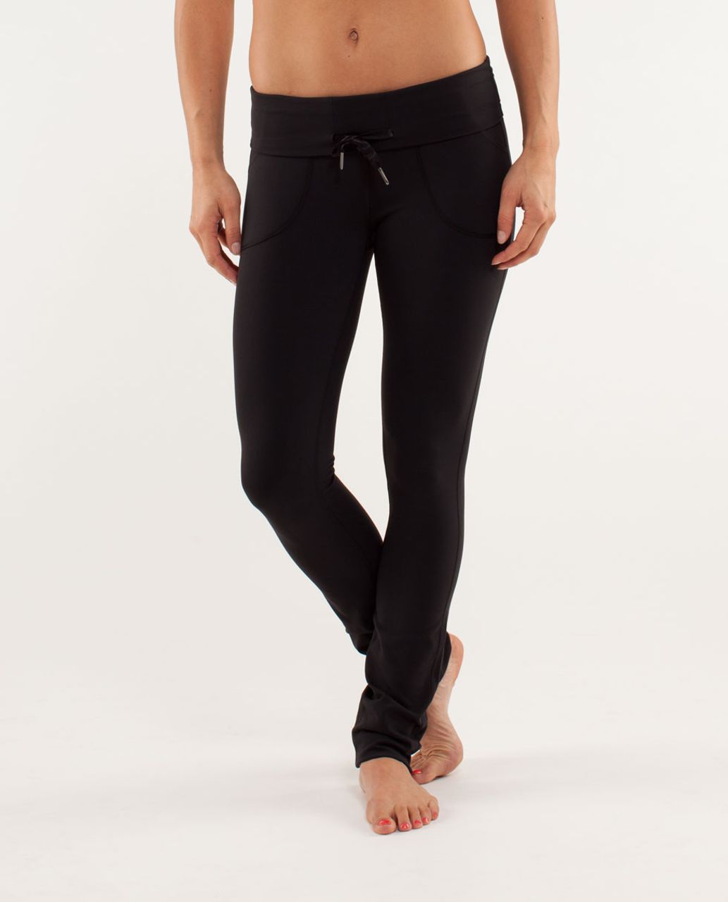 Lululemon Womens Size 6 Skinny Will Pant Diamond Dot Black White