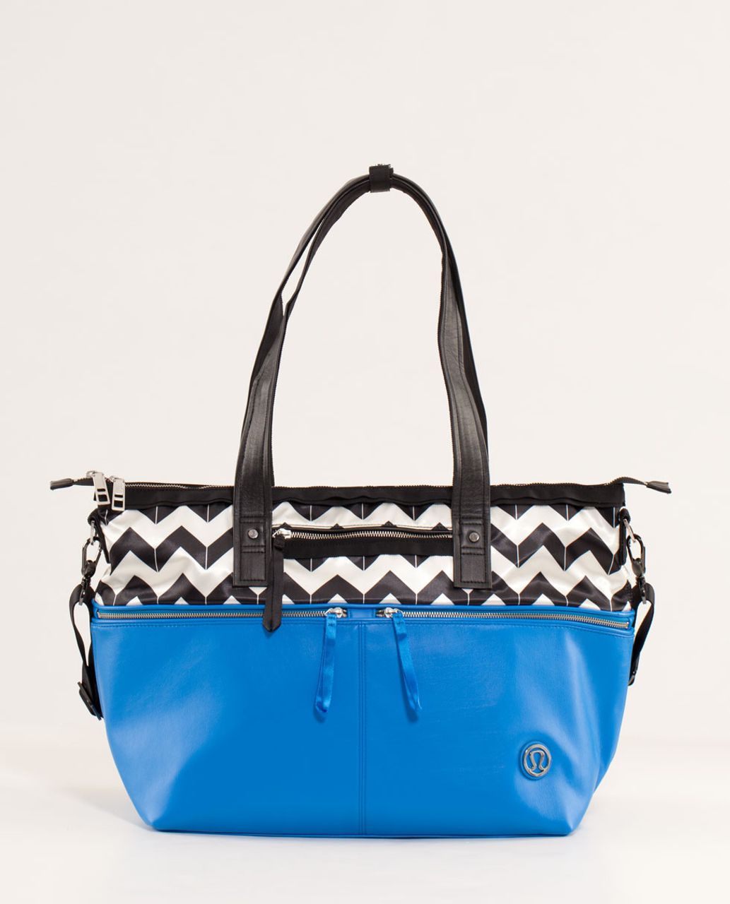 Lululemon Take Me With You Tote - Arrow Chevron Polar Cream Black / Beaming Blue