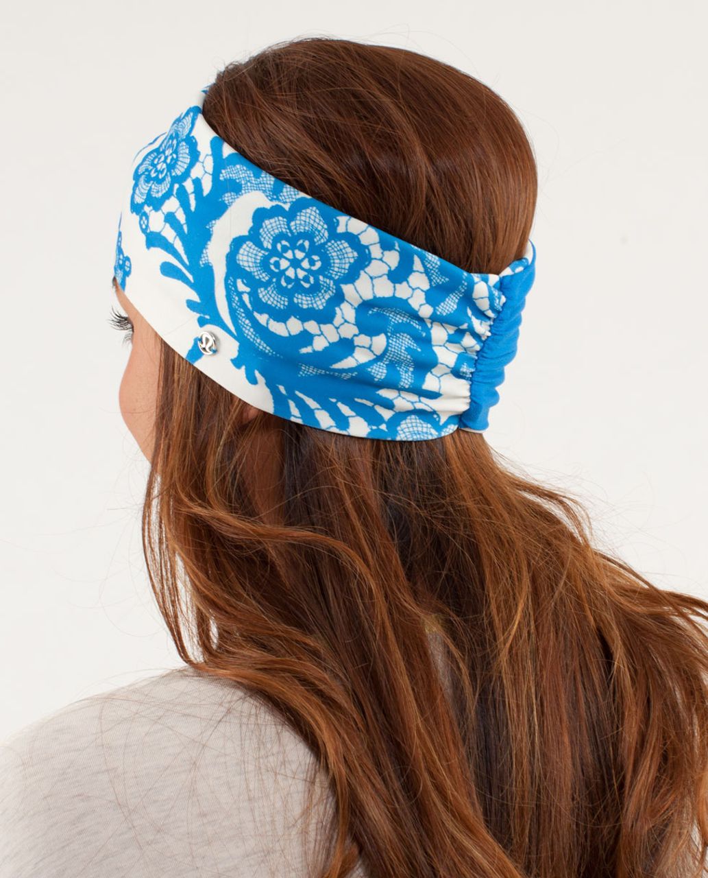 Lululemon Post Headstand Headhugger - Laceoflage Polar Cream Beaming Blue / Beaming Blue