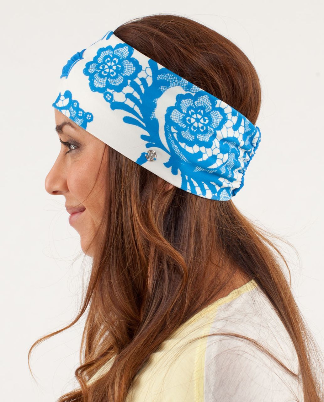 Lululemon Post Headstand Headhugger - Laceoflage Polar Cream Beaming Blue / Beaming Blue