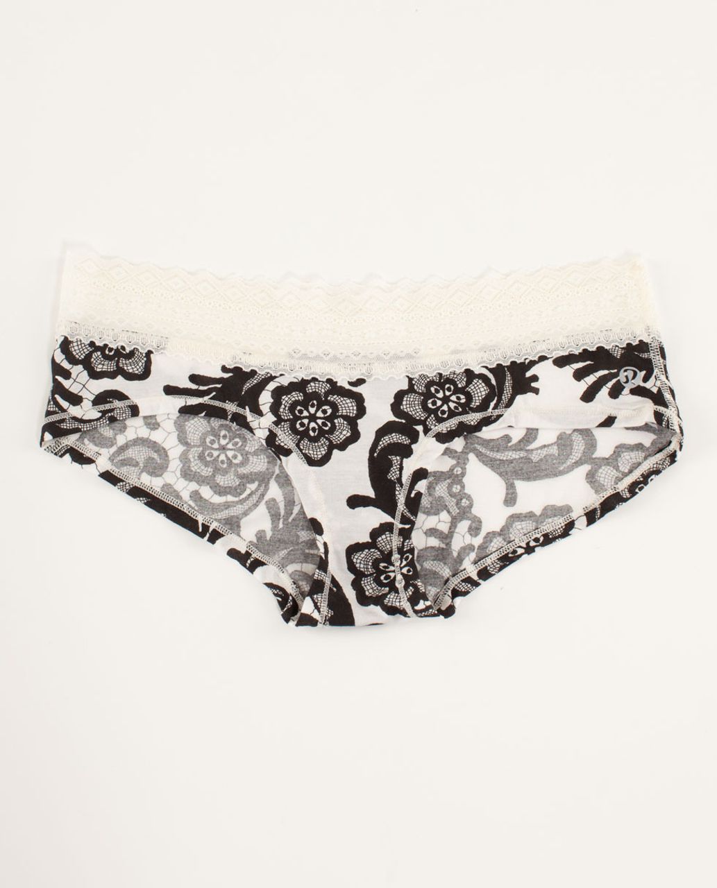 Lululemon Foxy Lulu Hotshort - Laceoflage Polar Cream Black / Polar Cream