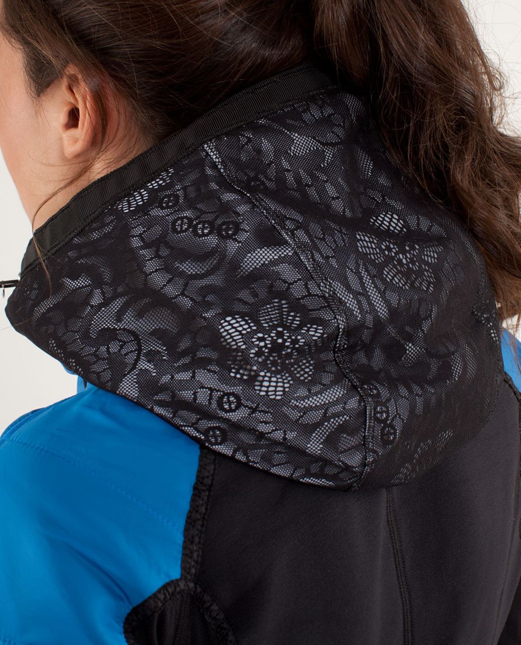 Lululemon Run:  Bundle Up Jacket - Black / Beaming Blue