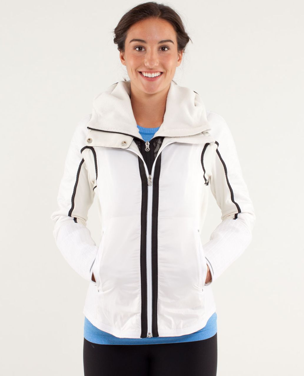 Lululemon Run:  Bundle Up Jacket - Polar Cream / White / Black