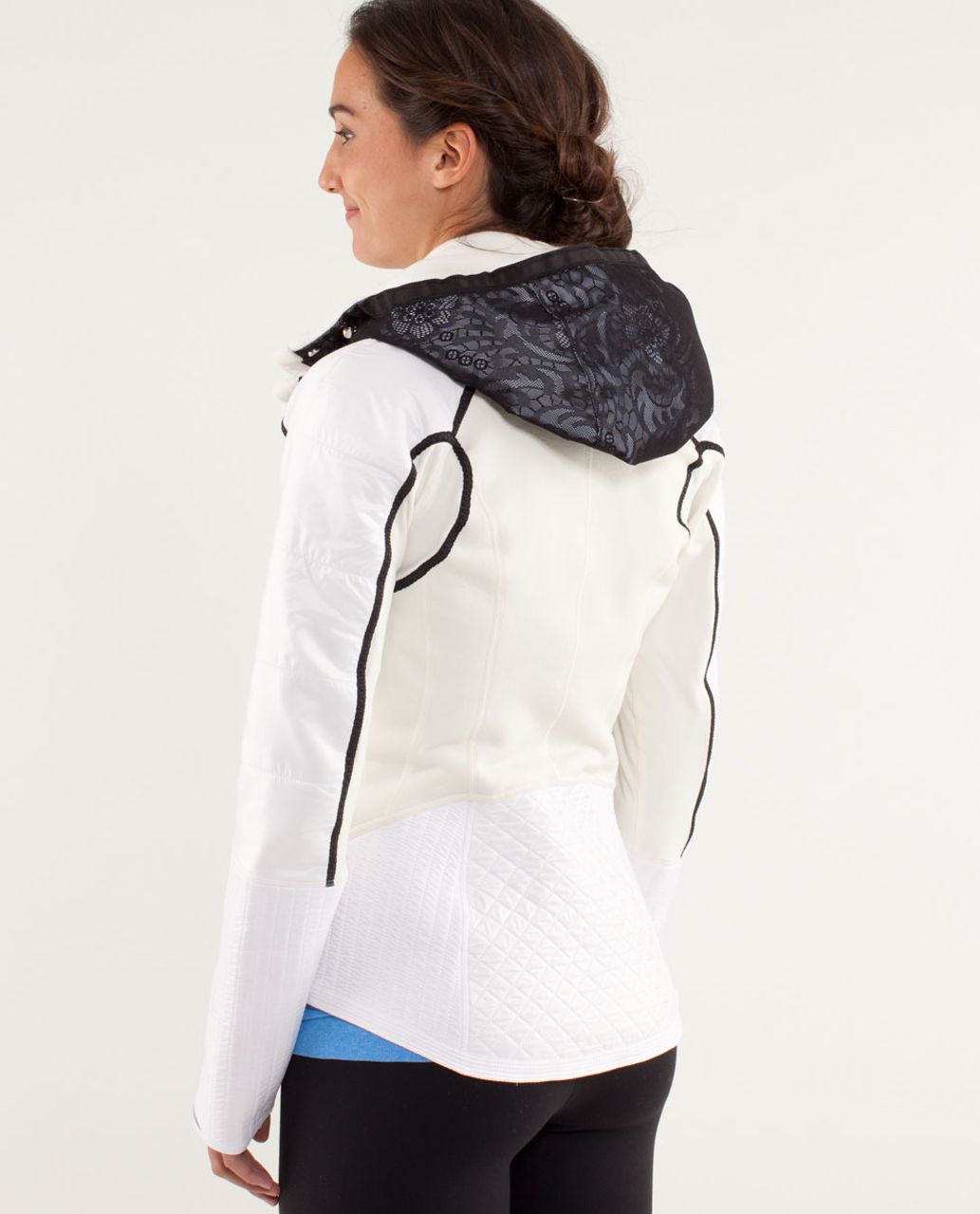 Lululemon Run:  Bundle Up Jacket - Polar Cream / White / Black