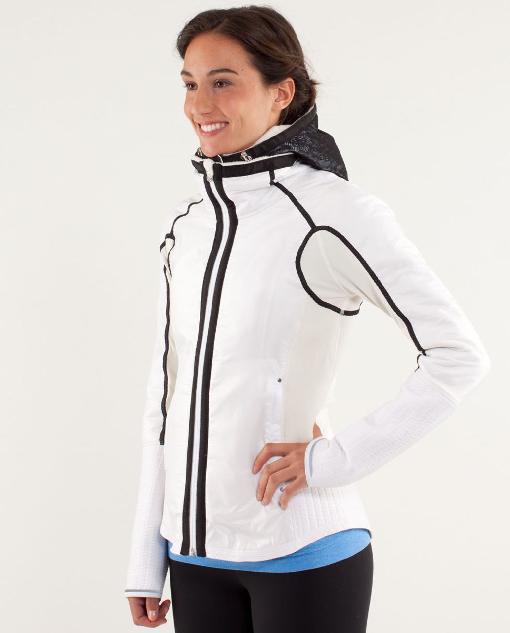 Lululemon Run:  Bundle Up Jacket - Polar Cream / White / Black