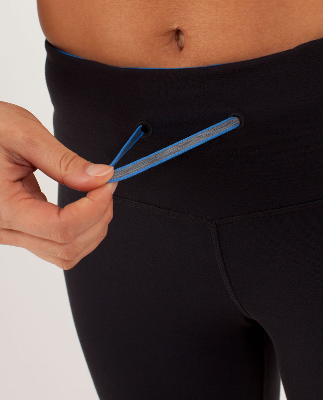 Lululemon Run: Runder Under Pant - Beaming Blue / Black - lulu fanatics