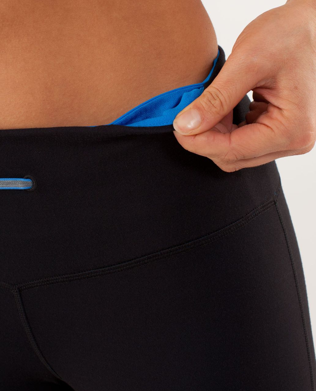 Lululemon Run:  Runder Under Pant - Beaming Blue / Black