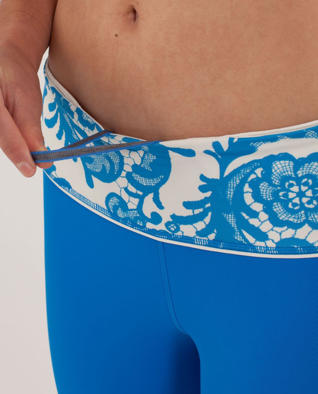 Lululemon Run: For Your Life Crop - Beaming Blue / Laceoflage