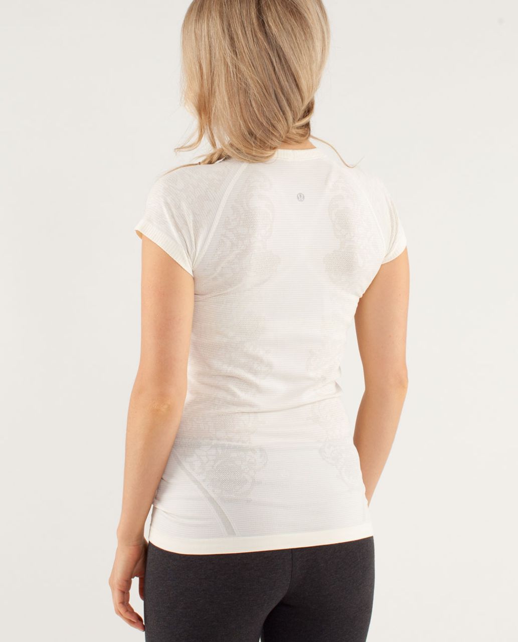 Lululemon Run:  Swiftly Tech Short Sleeve *Lace - Polar Cream