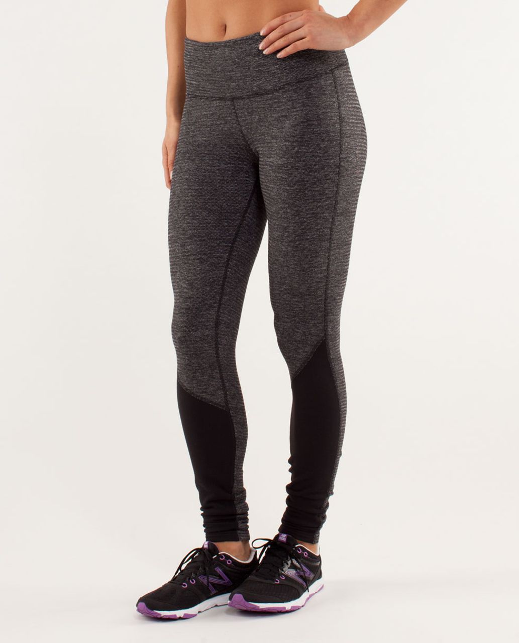 Lululemon Runder Under Pant *Pocket - Micro Macro Black Heathered Black / Black