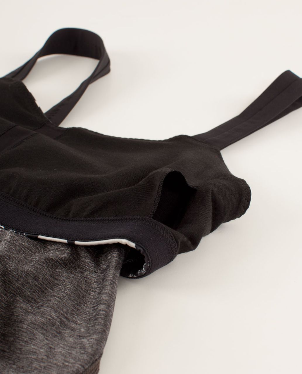 Lululemon Run:  Back On Track Tank - Black / Laceoflage Polar Cream Black