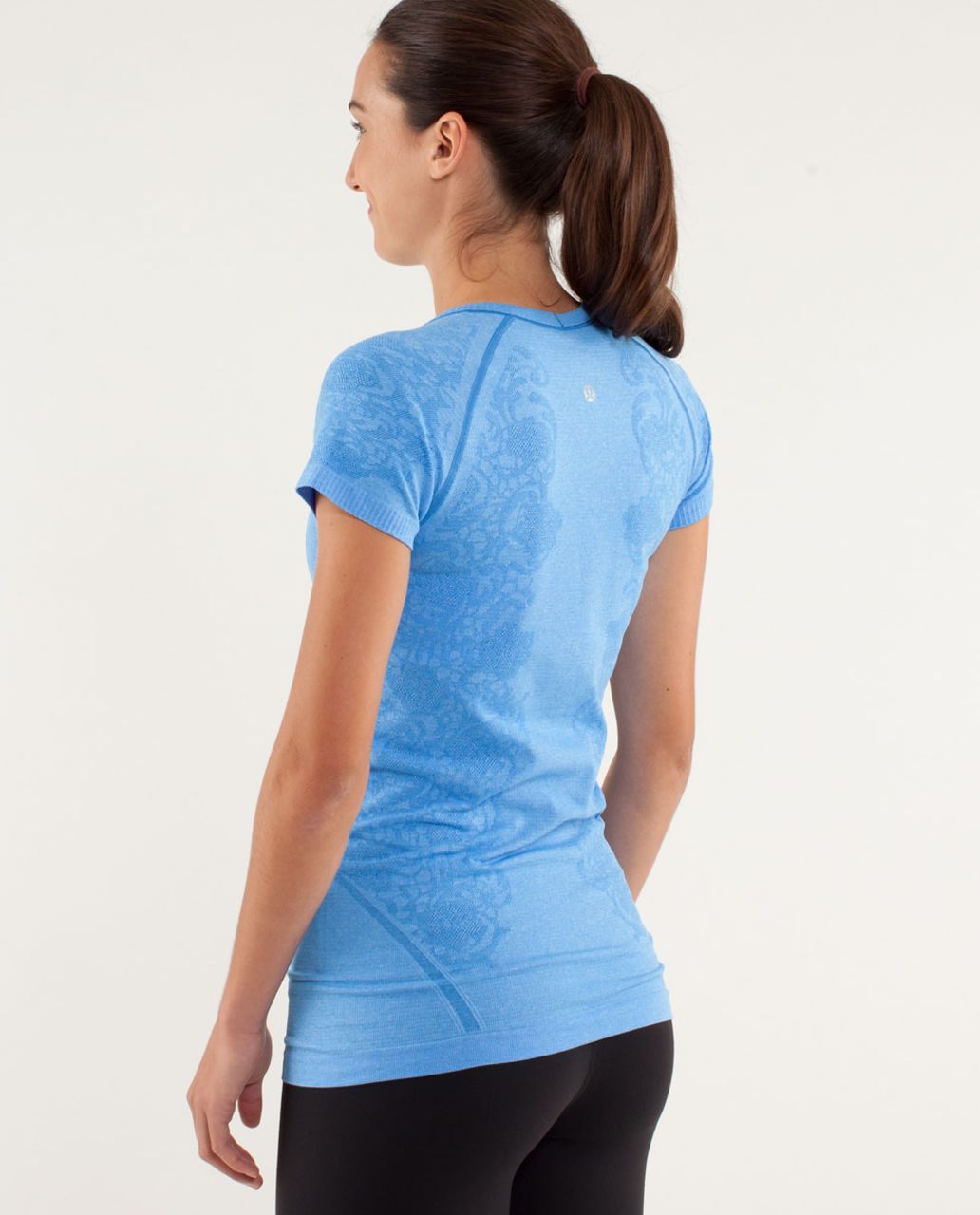 Lululemon Swiftly Tech Short Sleeve Scoop - Heathered Harbor Blue - lulu  fanatics