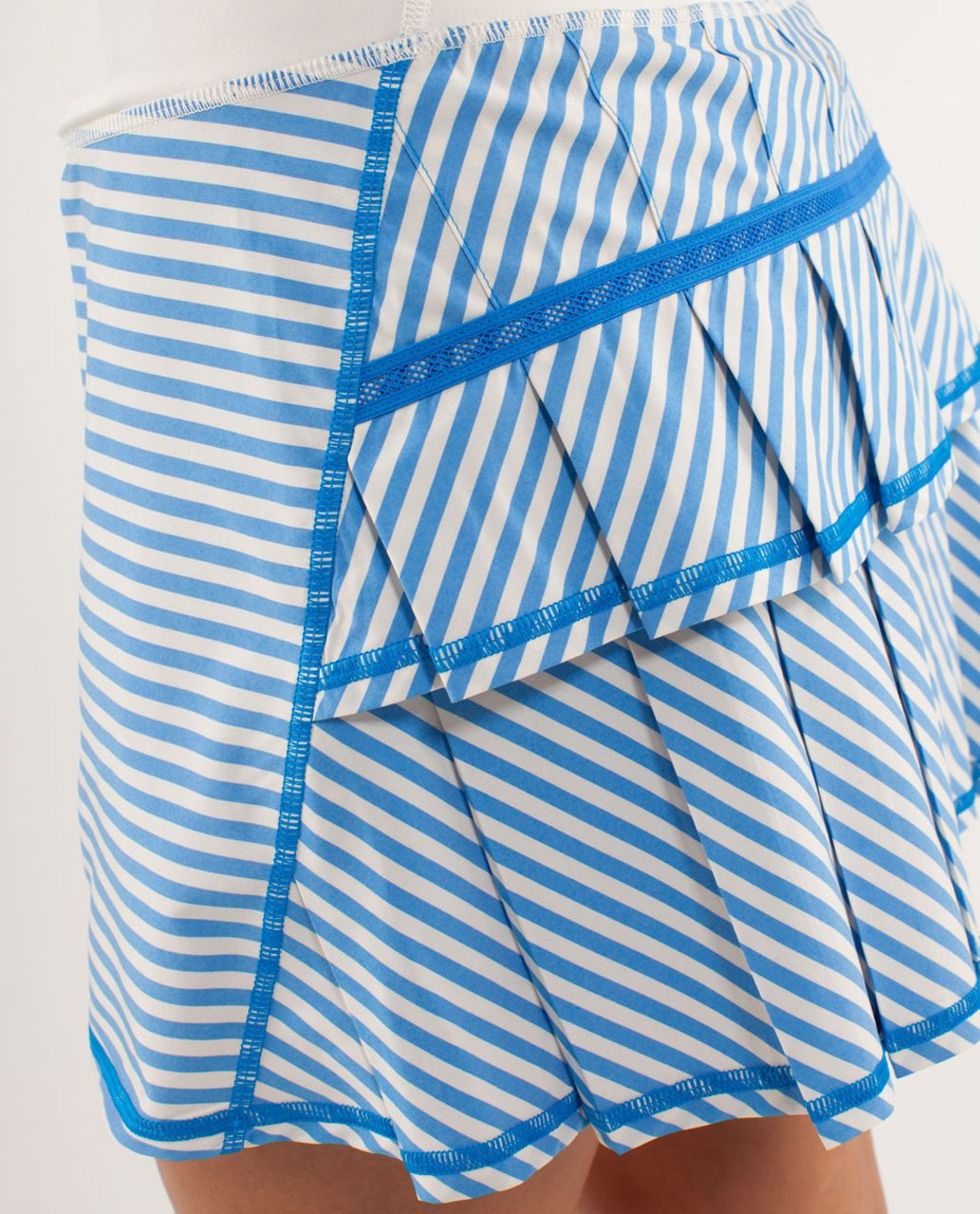 Lululemon Run:  Pace Setter Skirt (Tall) - Classic Stripe Polar Cream Beaming Blue / Laceoflage Polar Cream Beaming Blue